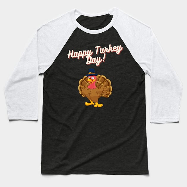 be grateful and give thanks, happy turkey day Baseball T-Shirt by Helena Morpho 